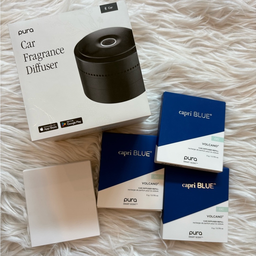 ⭐️NEW IN BOX⭐️ PURA Car Fragrance Diffuser with CAPRI BLUE Volcano Scents